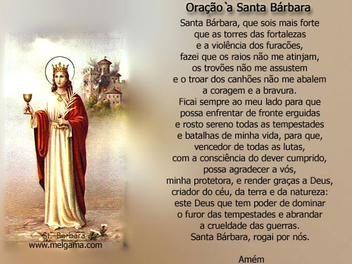 Dia de Santa Bárbara Imagem 1