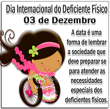 Dia Internacional do Deficiente Físico Imagem 1