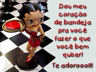 Dou meu coração de bandeja pra você fazer o que bem...