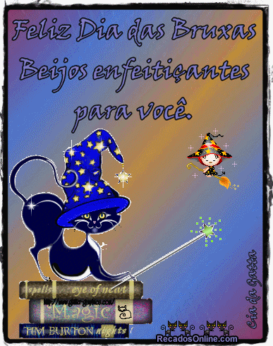 Feliz Dia das Bruxas Beijos enfeitiçantes para você.