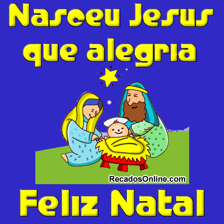 Nasceu Jesus, que alegria! Feliz Natal