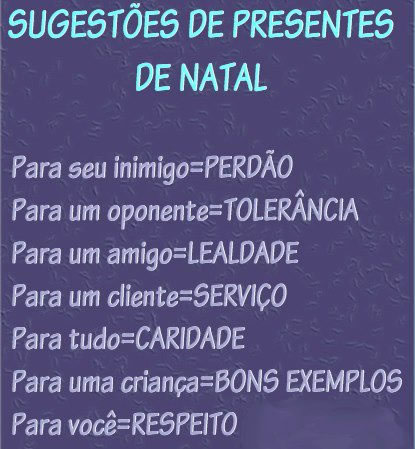 Sugestões para presentes de Natal: Para seu inimigo, perdão...