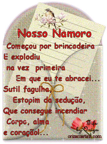 Nosso Namoro Começou por brincadeira E explodiu na vez primeira Em...