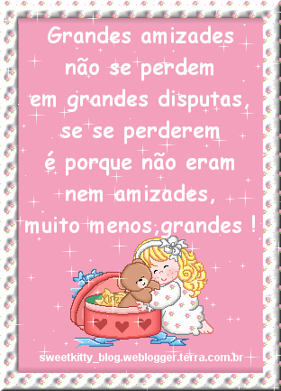 Grandes amizades não se perdem em grandes disputas. Se se perderem...