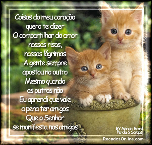 Coisas do meu coração quero te dizer O compartilhar do amor...