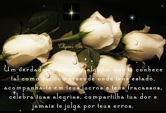Um verdadeiro amigo é alguém que te conhece tal como...