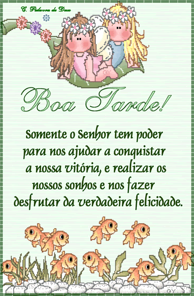 Boa Tarde! Somente o Senhor tem poder para nos ajudar a conquistar a nossa...