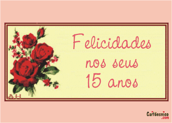 Felicidades nos seus 15 anos