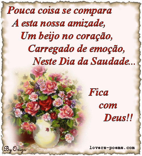 Pouca coisa se compara a esta nossa amizade, um beijo no...