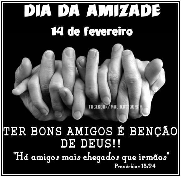 DIA DA AMIZADE 14 de Fevereiro TER BONS AMIGOS É...
