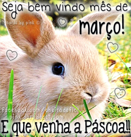 Seja bem vindo, mês de Março! E que venha a Páscoa!