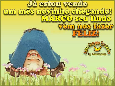 Já estou vendo um mês novinho chegando! Março, seu...
