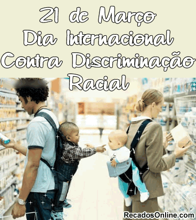 21 de março dia internacional contra discriminação racial.