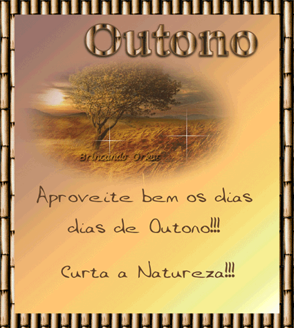 Outono Aproveite bem os dias, dias de outono! Curta a natureza!