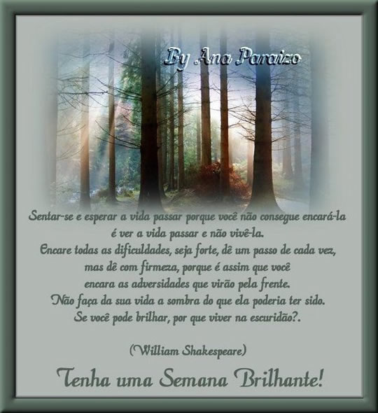 Sentar-se e esperar a vida passar porque você não consegue...