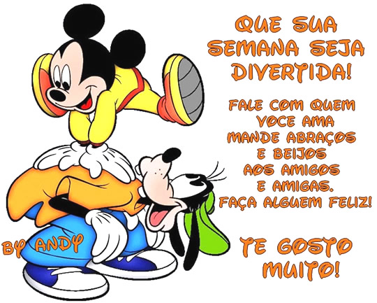 Que sua semana seja divertida! Fale com quem você ama mande...
