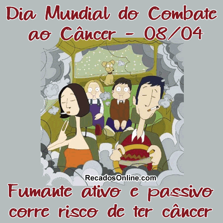 Dia Mundial do combate ao câncer 8 de...