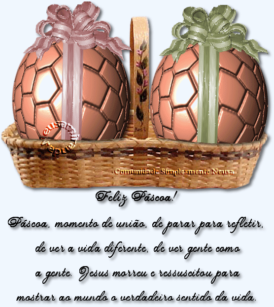 Feliz Páscoa! Páscoa, momento de união, de parar para...