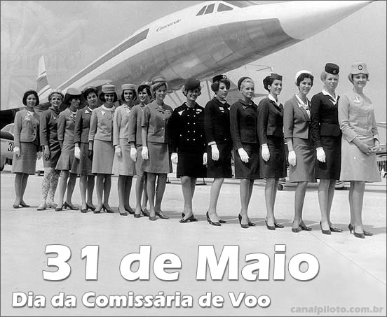 31 de Maio é o Dia da Comissária de Voo