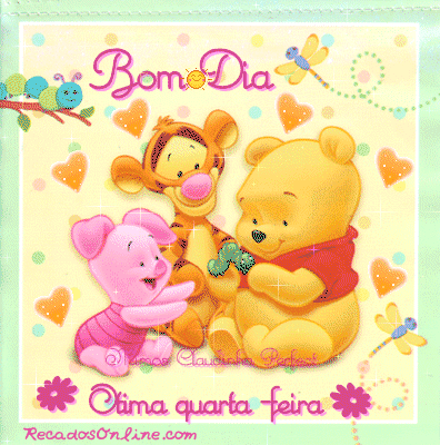 Bom dia Ótima quarta feira.