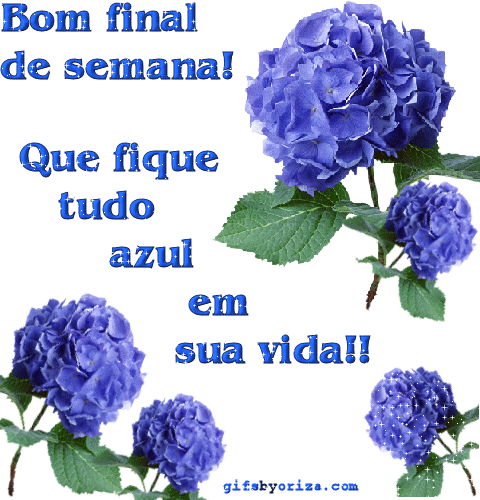 Bom Final de Semana! Que fique tudo azul em sua vida!!