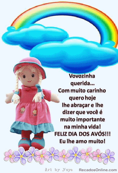 Vovozinha querida... Com muito carinho quero hoje lhe abraças e lhe...