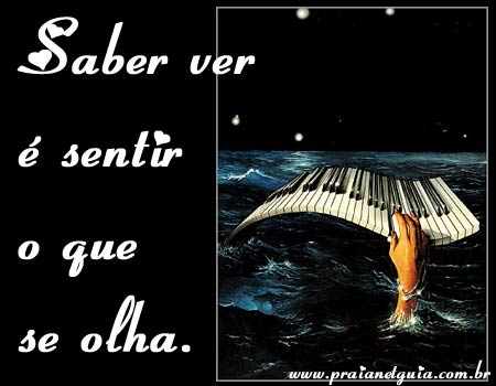 Saber ver é sentir o que se olha.