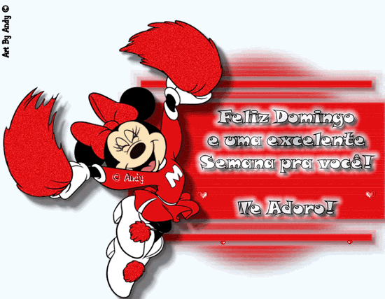 Feliz Domingo e uma excelente Semana pra você. Te Adoro!