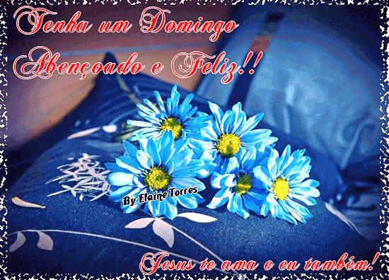 Tenha um Domingo abençoado e Feliz!! Jesus te ama e eu também!