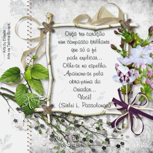 Ouça teu coração num compasso brilhante que só a...