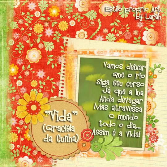 Vamos deixar que o rio siga seu curso já que a lua anda devagar mas...