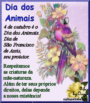 Dia dos Animais. 4 de Outubro é o Dia dos Animais. Dia de São...