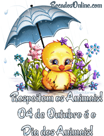 Respeitem os Animais! 04 de Outubro é o Dia dos Animais!