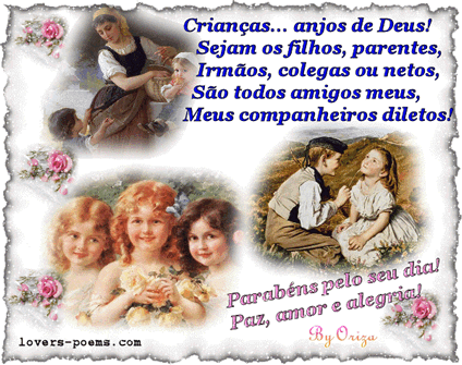 Crianças... anjos de Deus! Sejam os filhos, parentes, irmãos...