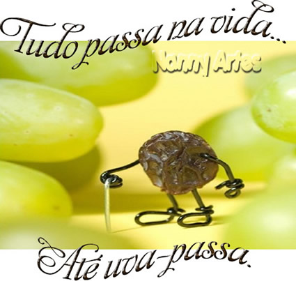 Tudo passa na vida... Até uva-passa.