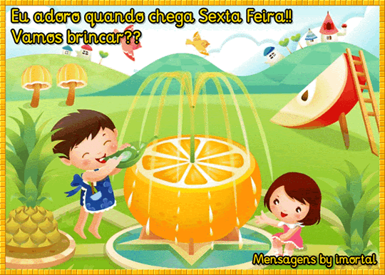 Eu adoro quando chega sexta feira! Vamos brincar?