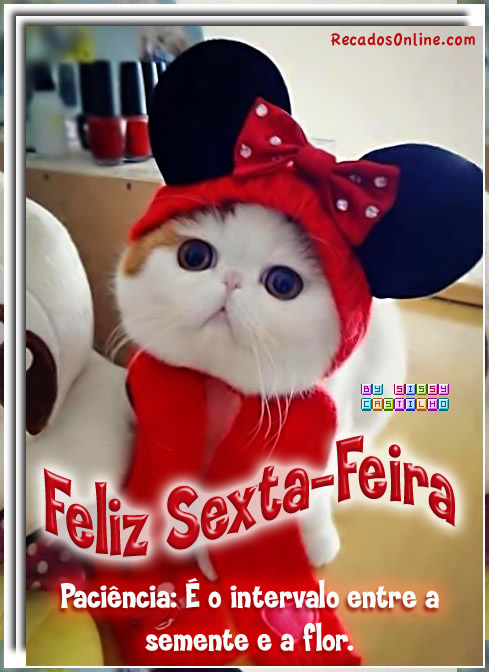 Feliz Sexta-Feira! Paciência: é o intervalo entre a semente e a...