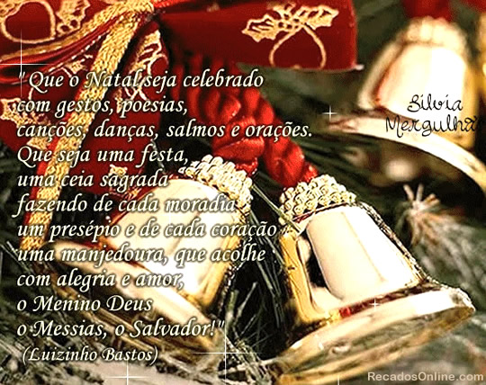 Que o Natal seja celebrado em gestos, poesias, canções...