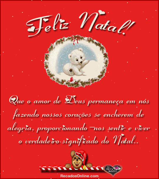 Feliz Natal! Que o amor de Deus permaneça em nós fazendo...