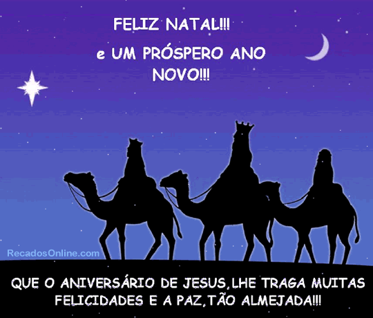 Feliz Natal e um Próspero Ano Novo! Que o aniversário de Jesus lhe...