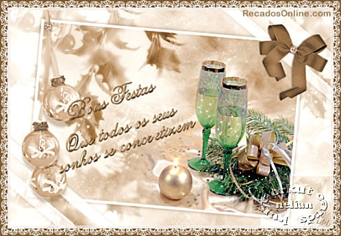 Boas festas que todos os seus sonhos se concretizem