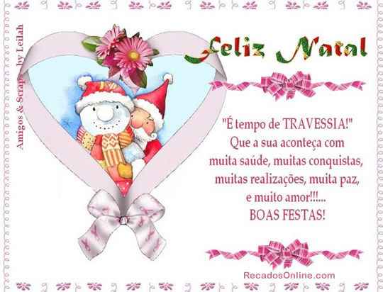 Feliz Natal É tempo de travessia! Que a sua aconteça com muita...