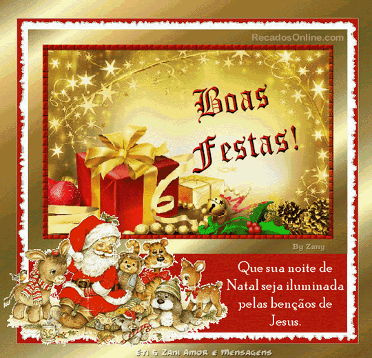 Boas Festas! Que sua noite de Natal seja iluminada pelas...