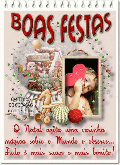 Boas festas. O natal agita uma varinha mágica sobre o mundo e...