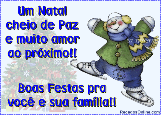 Um Natal cheio de Paz e muito amor ao próximo!! Boas Festas pra...
