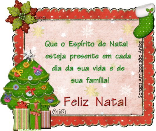 Que o espírito de Natal esteja presente em cada dia da sua vida e de...