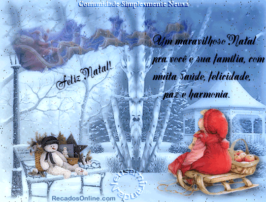 Um maravilhoso Natal pra você e sua família, com muita...
