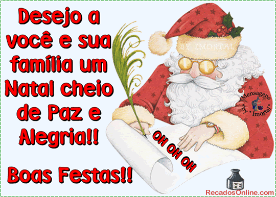 Desejo a você e sua família um Natal cheio de Paz e Alegria!!...