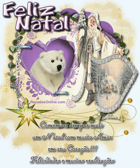 Feliz Natal Comemore sempre mais um Natal com muito Amor em seu...