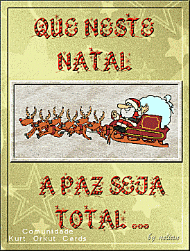 Que neste Natal A paz seja total...